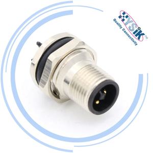 Konektor 8-Pin M12 kelas industri, untuk jaringan Ethernet bercabang di pabrik otomatisasi dan robot - Product Image 2