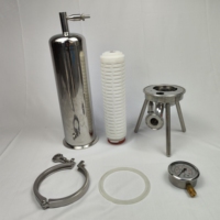 Filter Mikro Berpori Baja Tahan Karat Kelas Makanan, Saringan Kartrid Baja Tahan Karat, Elemen Filter Air, Mikrofilter