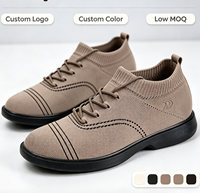 Chaussures décontractées pour hommes en gros d'usine, mocassins respirants à empeigne en maille, couleur et taille personnalisables, confortables à enfiler ou à lacets, vente en gros