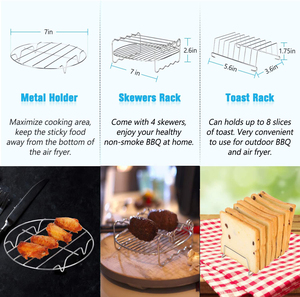 Antiaderente Torta barile <span class=keywords><strong>Pizza</strong></span> Pan 12 pezzo di Aria Friggitrici Set di <span class=keywords><strong>Accessori</strong></span> - Product Image 6