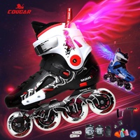 Patins à roulettes en ligne personnalisés à quatre roues, roulements ABEC-7, châssis en aluminium - Chaussures de patinage de haute qualité pour l'extérieur