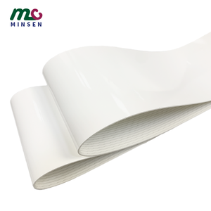 Minsen Aangepaste Eindeloze/Naadloze Witte <span class=keywords><strong>Food</strong></span> <span class=keywords><strong>Grade</strong></span> 3-laags Pu/Pvc Machine Transportband Te Koop - Product Image 2