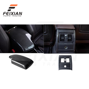 Kit d'accessoires intérieurs en fibre de carbone FEIXIAN pour BMW Série 3 F30 F35, ABS, style Business/Luxe, panneau de commande multimédia central - Product Image 2