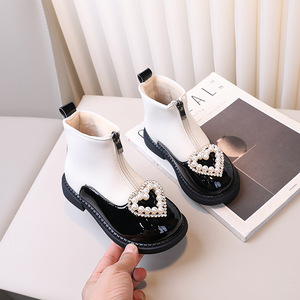 Fashion New Trend Girls Retro Boots Autumn and Winter Soft Bottom Girls Zip Flat Ankle Boots Kids - Product Image 3