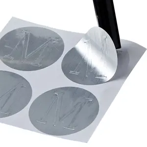 Özel Metal Logo etiketleri güçlü kendinden yapışkanlı fırçalanmış gümüş alüminyum folyo çıkartmalar elektronik 3C sertifikasyon etiketleri