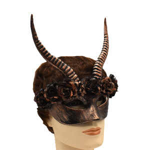 Máscara de fiesta de <span class=keywords><strong>maquillaje</strong></span> de nuevo estilo para Halloween, Dia De Los Muertos, Carnaval, cosplay de cuernos de <span class=keywords><strong>Diablo</strong></span> - Product Image 6