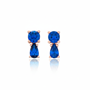 Pendiente de tuerca con diseño de piedra de zafiro para mujer, pendiente de tuerca minimalista, joyería de plata de ley 925, moda para mujer - Product Image 2