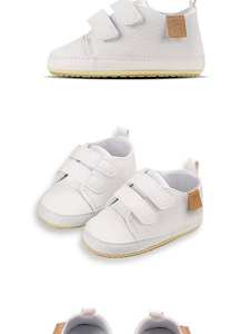 Scarpe Primaverili e Autunnali per Neonati con Chiusura a Strappo in Pelle PU Morbida Antiscivolo Unisex da 0 a 18 Mesi - Product Image 4