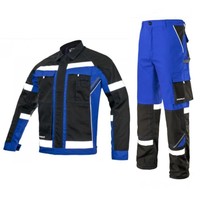 Vêtements de travail pour hommes, veste et pantalon de travail en toile de polyester durable, haute visibilité, réfléchissants, uniformes de travail