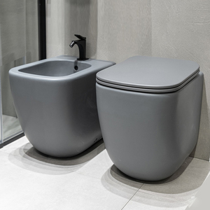 Inodoro y bidé combinados de cerámica blanca, monobloque, para hotel y hogar, modelo Verde Mat Hung, para baño y cocina. - Product Image 3