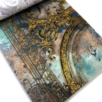 Tissu Jacquard Haute Précision 35% Polyester 65% Rayonne à Motifs Dorés : Esthétique Baroque Icône Rencontre le Luxe Léger Moderne