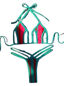 Bikini Personalizado Mujer Sexy Adolescente Micro Bikini Triangular Extremo Transparente Reversible Bikini Atractivo para Senos Grandes - Product Image 4