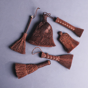 Coconut Fiber Cleaning <b>Brushes</b> Set Traditional Style With Hanging Loop For Tea Table Household Use - Product Image 4