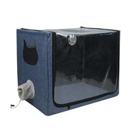 Boîte de nébulisation pour animaux de compagnie pliable, installation facile, chaleur, éternuements, maladies respiratoires, bain et séchage pour chats et chiens, toutes saisons, intérieur