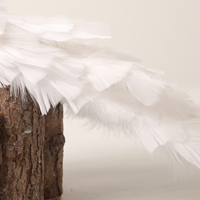 Décoration florale artisanale en plumes de paon, décoration de Noël pour la maison, fleur artificielle de paon, décoration de mariage, paon blanc