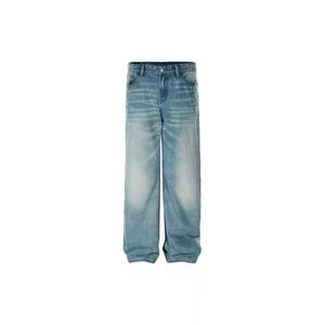 กางเกงยีนส์สีน้ำเงินทรงหลวมสำหรับผู้หญิง ขายส่ง ผ้าฝ้าย 100% คุณภาพสูง ล้างแบบ Dirty Wash สไตล์วินเทจ - Product Image 5