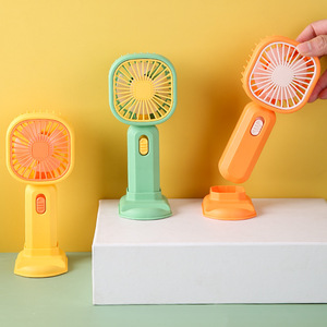 Ventilateur portable autonome vert rechargeable par USB, mini ventilateur de bureau pour étudiants, bureau et voyages - Product Image 2