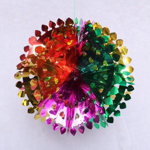 Großhandel 30cm <span class=keywords><strong>PET</strong></span> Weihnachts dekoration Hochzeit und Party hängende Folie Blumen dekoration - Product Image 5