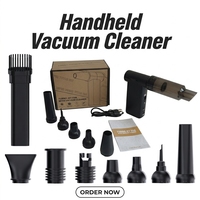 Aspirateur Souffleur Portable pour Voiture avec Fonction Humide/Sèche, Batterie 2000 mAh pour Maison, Bureau, Hôtel, Ordinateur