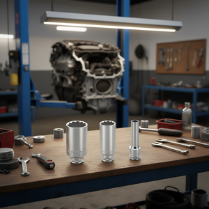 Llave de vaso poligonal Fervi de 32 mm para coche/furgoneta, accionamiento de 1/2 pulgada - Product Image 3