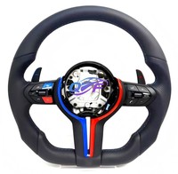 Volant sport en cuir et fibre de carbone de qualité supérieure pour BMW F30, F10, F18, F20, F80, F46, F35, F32, volant LED