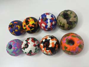 Commercio all'ingrosso 7cm palla cava cane giocattolo con denti aggressivi di pulizia durevole stile eco-friendly caratteristica sulla corda - Product Image 4