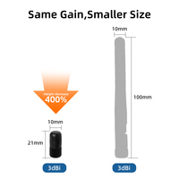 Mini antenne WiFi 2,4 GHz polarisée verticalement, étanche IP67/IP68, en caoutchouc, 3-5dBi, gain élevé, omnidirectionnelle, pour routeur sans fil