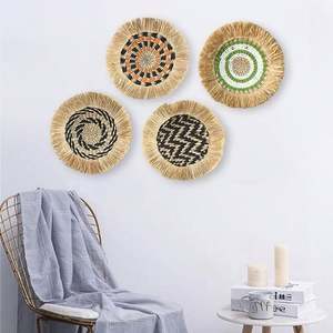 Decoración de oficina de contabilidad letras de ratán macramé toallero cesta tejida arte para paredes hogar barato <span class=keywords><strong>putas</strong></span> enlace de lujo Moody - Product Image 2