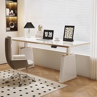 Établi élévateur électrique moderne de luxe en bois MDF Bureau d'ordinateur à hauteur réglable pour l'apprentissage à domicile et l'utilisation commerciale