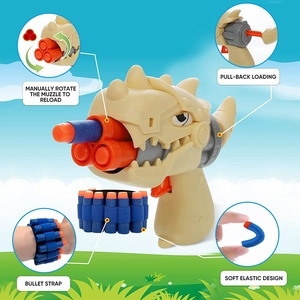 <span class=keywords><strong>Pistola</strong></span> eléctrica para disparar huevos <span class=keywords><strong>de</strong></span> dinosaurio, juguete con balas <span class=keywords><strong>de</strong></span> espuma para niños, Diana giratoria con luz y sonido, novedad - Product Image 4