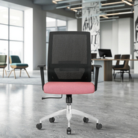 Chaise de bureau ergonomique économique à dossier haut en tissu pivotant, style patron, pour personnel, prix d'usine