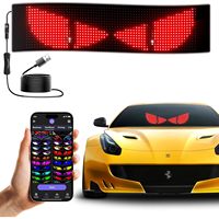 Enseigne LED NEMGOME Yeux de Diable, 13,6 x 4,1 pouces, USB 5V, Contrôle par APP, Affichage Flexible pour l'Intérieur de Voiture