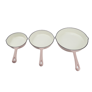 Sartén de Hierro Fundido Esmaltado de 16.5cm, 20cm, 25cm de Diámetro, Compatible con Gas e Inducción, Libre de PFOA, con Orificio para Verter - Product Image 5
