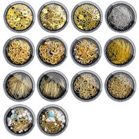 Nouvel ensemble de bijoux pour nail art étoile et lune, rivets assortis, feuille de cuivre métallique, décoration ronde pour perceuse à ongles, vente en gros, LOGO personnalisé