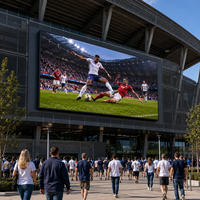 Écrans vidéo LED couleur plein format P10 pour extérieur, résistants aux intempéries IP65, 150W, économie d'énergie, HDR10, 6000cd, pour stades, façades, usage commercial B2B