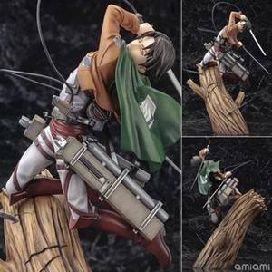Masaüstü dekorasyon koleksiyonu Anime diz çökmüş Levi vinil aksiyon figürleri savaş yaralanma Fortitude modeli oyuncak bebekler Titan saldırı - Product Image 5
