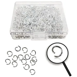 Silver 8mm Keychain Open Jump Rings Split Rings Jump Rings Connectors for Jewelry Making