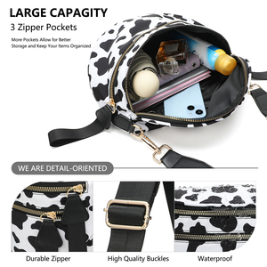 Tas pinggang rantai emas tas selempang nilon wanita lucu musim gugur tas Crossbody sabuk selempang Fanny Pack dompet wanita Usa - Product Image 6