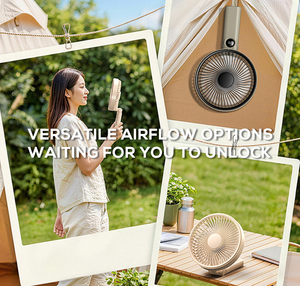 Pluska G22 Collapsible <b>Handheld</b> <b>Fan</b> 3600mAh Rechargeable Large Diameter Strong Airflow 5-Speed Display <b>Fan</b> - Product Image 6
