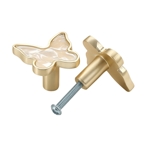 Nordic Luxury Minimalist Butterfly Pulls - Solid Zinc Alloy 6-Color Single Hole <strong>Knobs</strong> &amp; Hooks for Wardrobe/Cabinet/Shoe Cabinet - Product Image 6