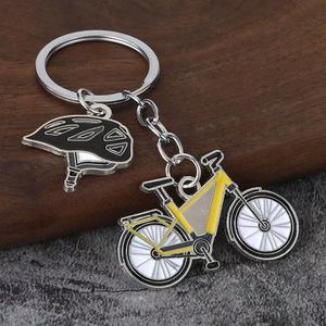 <span class=keywords><strong>Porte</strong></span>-clés vélo mousqueton en alliage, style vintage dessin animé, léger, breloque de sac, accessoire de mode, vente en gros - Product Image 4