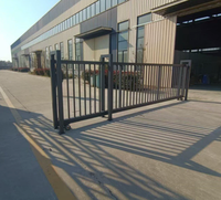 Automatische elektrische schuifpoort van aluminiumlegering met modern design voor industrieel, hotel-, appartementen- en villagebruik
