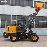 Mini-chargeuses sur pneus de haute qualité de 1,0 tonne, compactes, petites, articulées, pour jardin, à vendre, mini-tracteur chargeur