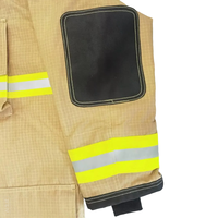 Ensemble veste et pantalon de pompier anti-coupure ignifuge jaune homologué CE avec bandes réfléchissantes pour équipement de protection individuelle de sauvetage