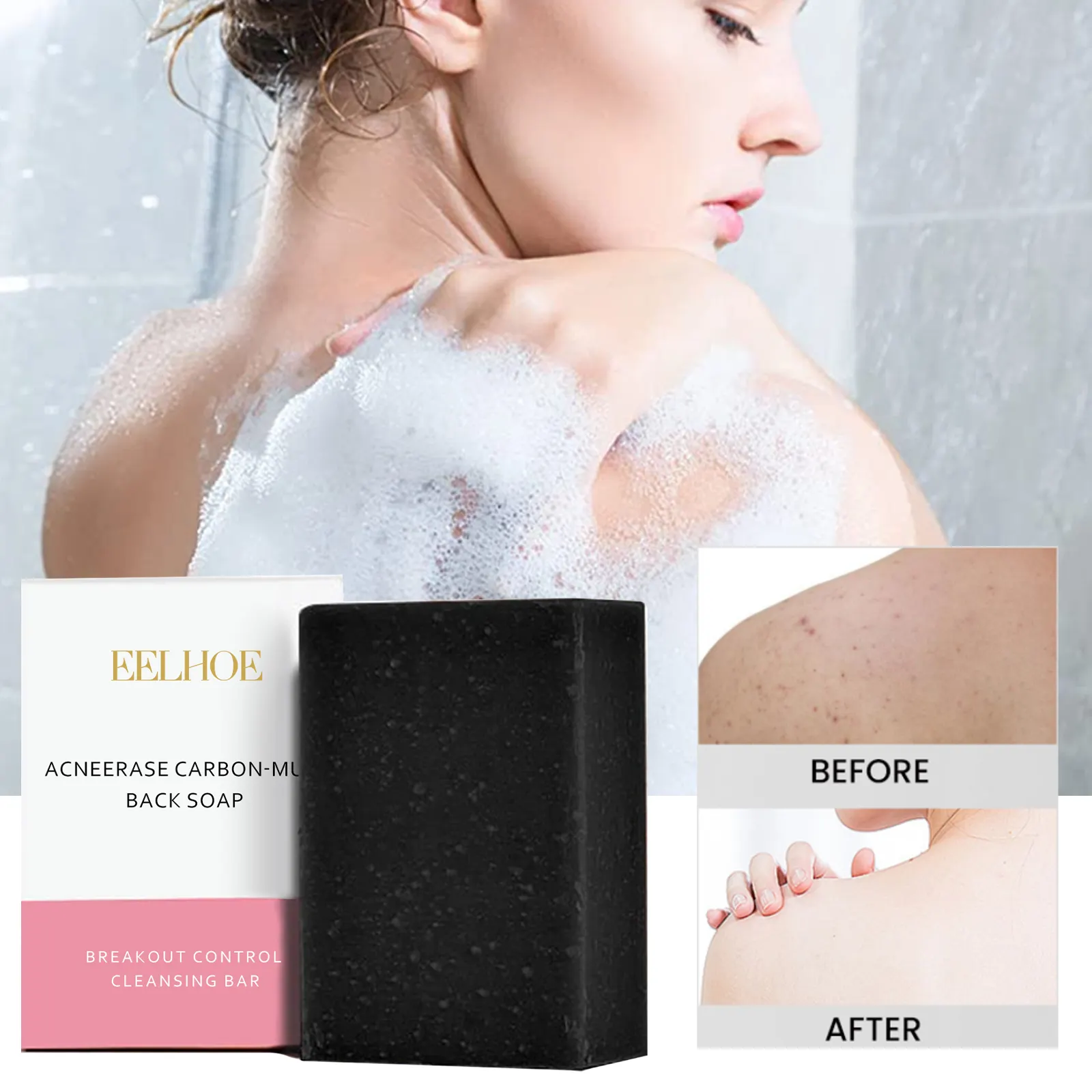Eelhoe Oem/Odm Private Label Organic Natural Cleaning Body Face Care Bathing Men Exfoliating Soap Bar