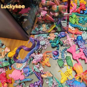 Figuras de Pulpo Negro Impresas en 3D Luckykoo, Juguete Infantil Divertido con Articulaciones Móviles, Figuras de Juguete Más Vendidas - Product Image 3