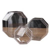 Boîte en plastique octogonale de 16 cm pour dattes et noix, 500 g