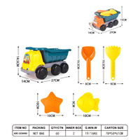 Ensemble de jouets de plage d'été en plastique pour enfants Kit d'outils de pelle pour le jeu de sable des enfants