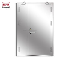 Puerta de Entrada Moderna de Doble Hoja, Ignífuga, de Acero Inoxidable, con Control Remoto, 5 Años de Garantía, para Bancos y Centros de Datos, Superficie Acabada