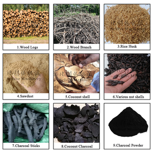 Four de carbonisation de biomasse continu pour sciure de bois, copeaux de bois, coques de riz, déchets agricoles, machine à biochar et moteur de production de charbon de bois en cubes - Product Image 6